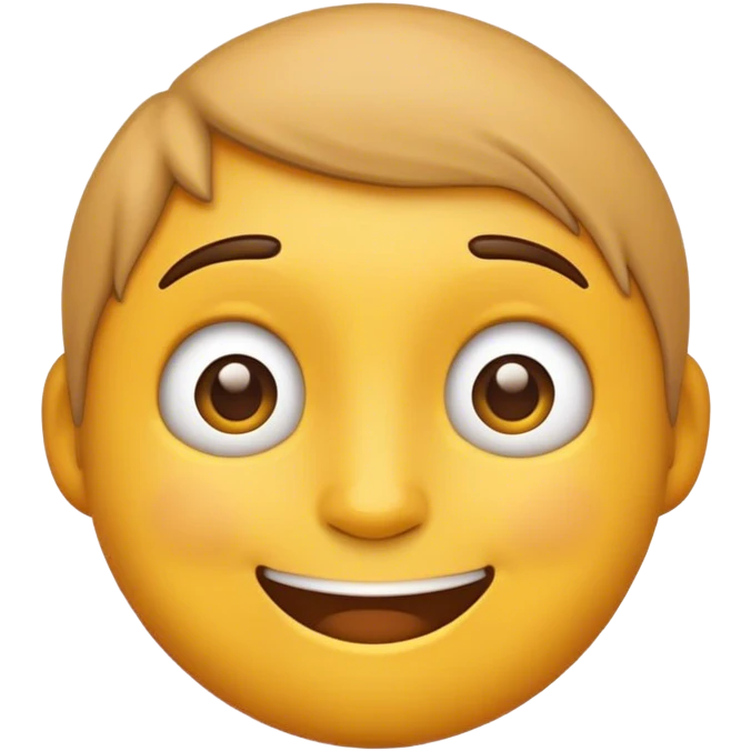 Yellow emoji that is struggling to smile emoji
