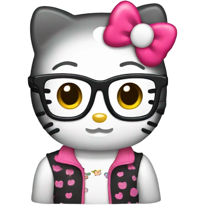 hello kitty with glasses emoji