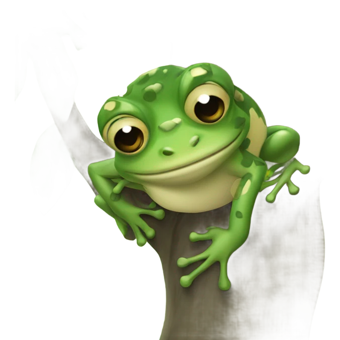 A frog in a tree  emoji
