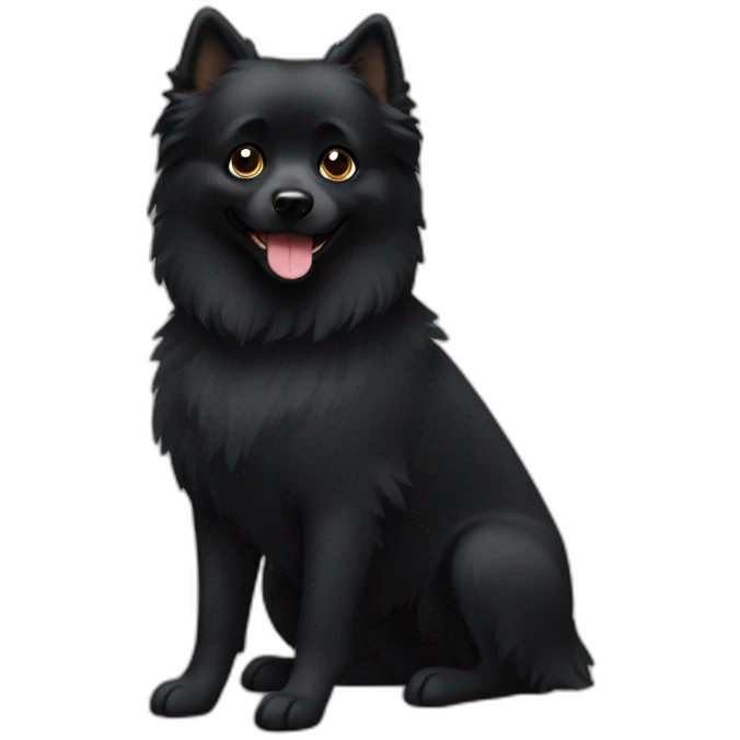 black spitz emoji