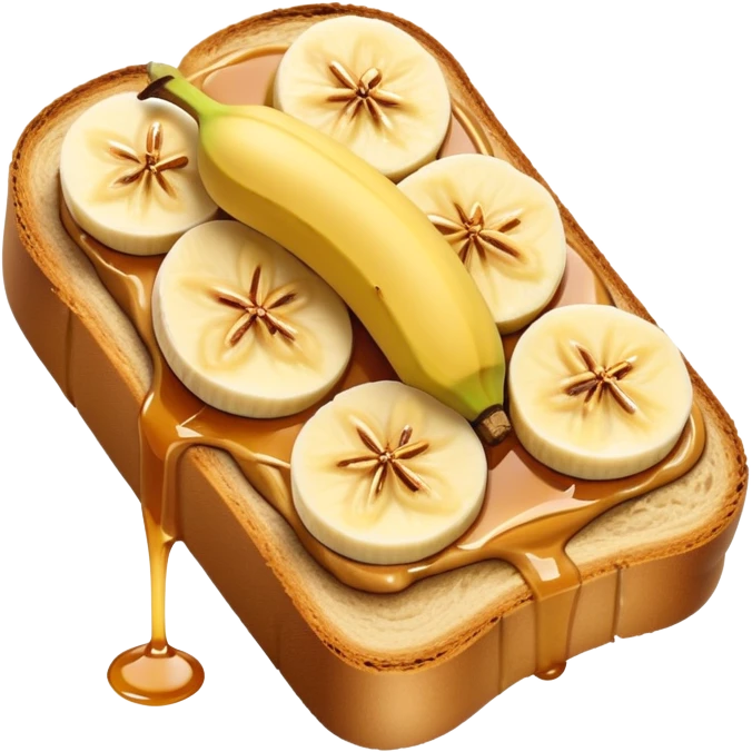 Peanut butter banana toast  emoji