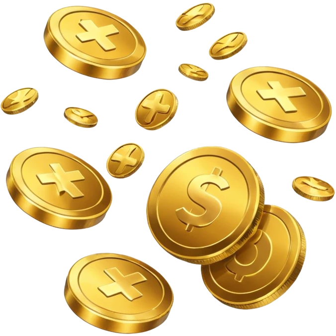 coins fly emoji