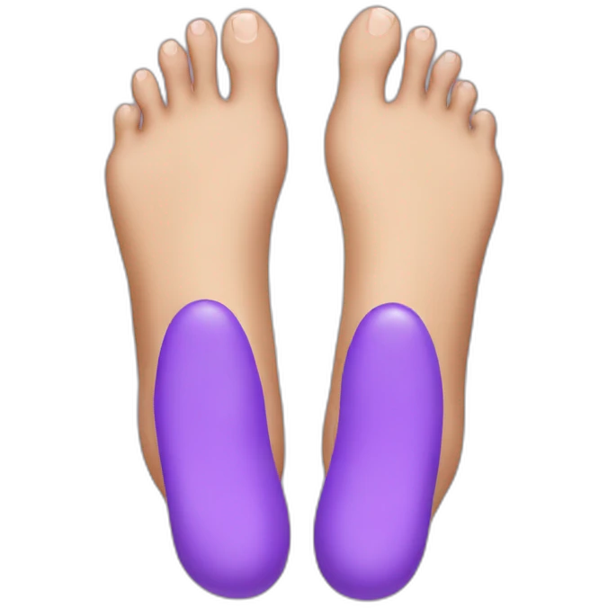 Pieds violets emoji