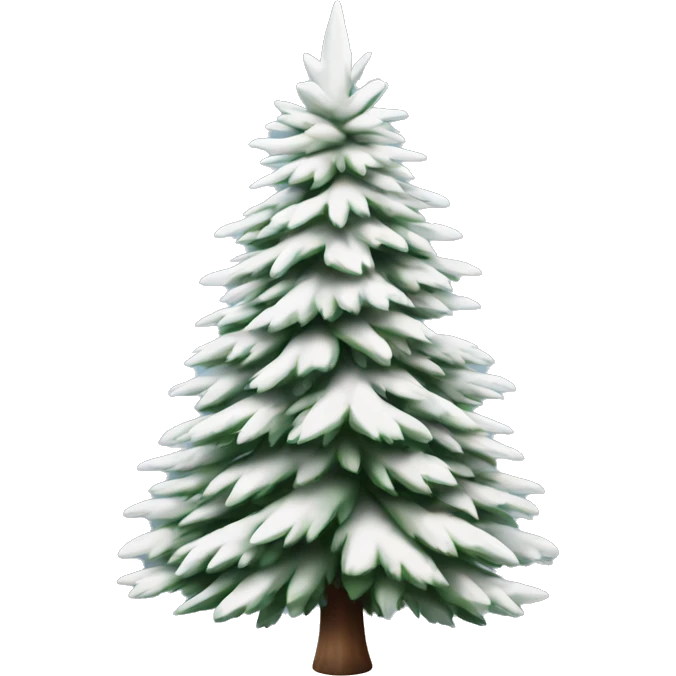  actual white fir christmas tree isolated.  emoji