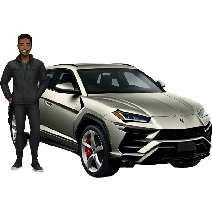 Man with Lamborghini urus emoji