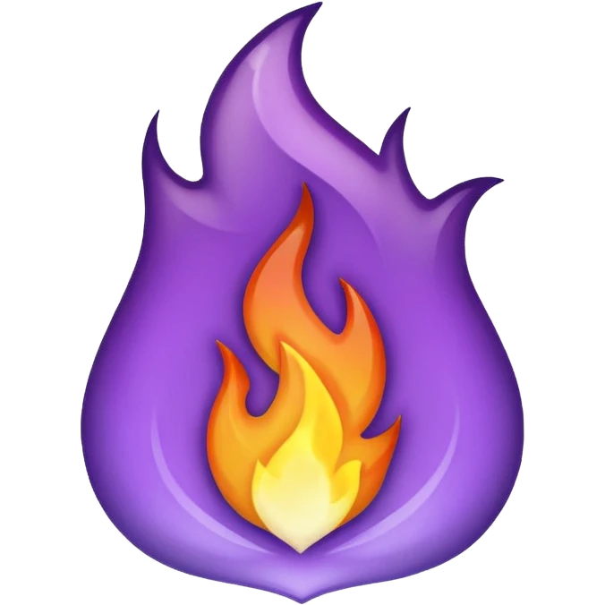 Flamme violette  emoji