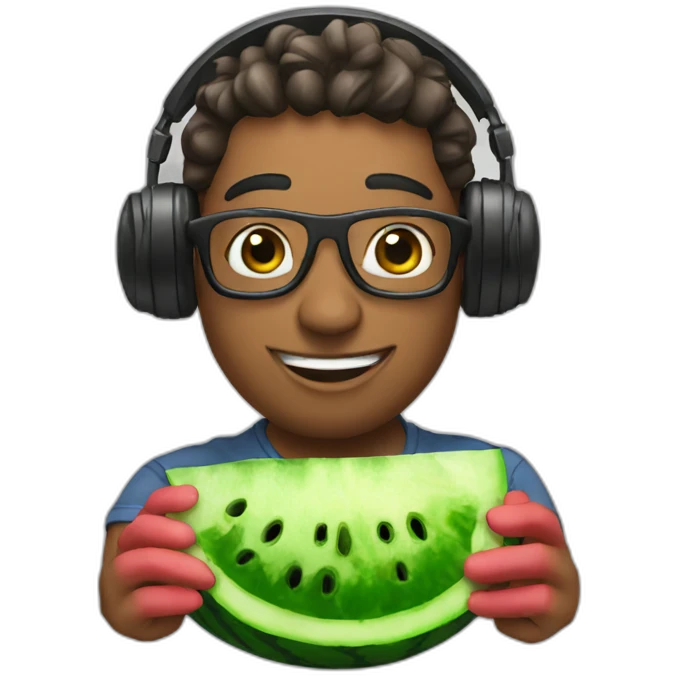 dj watermelon emoji