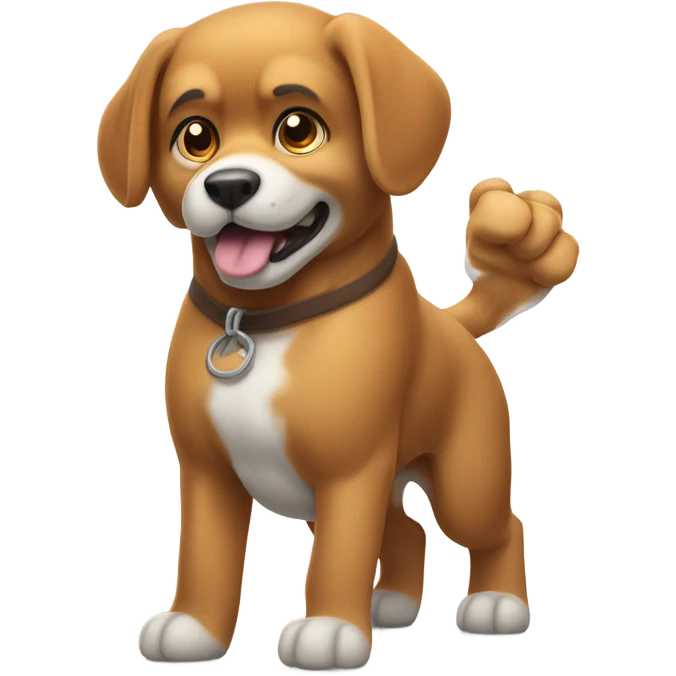 Dog throwing a punch emoji