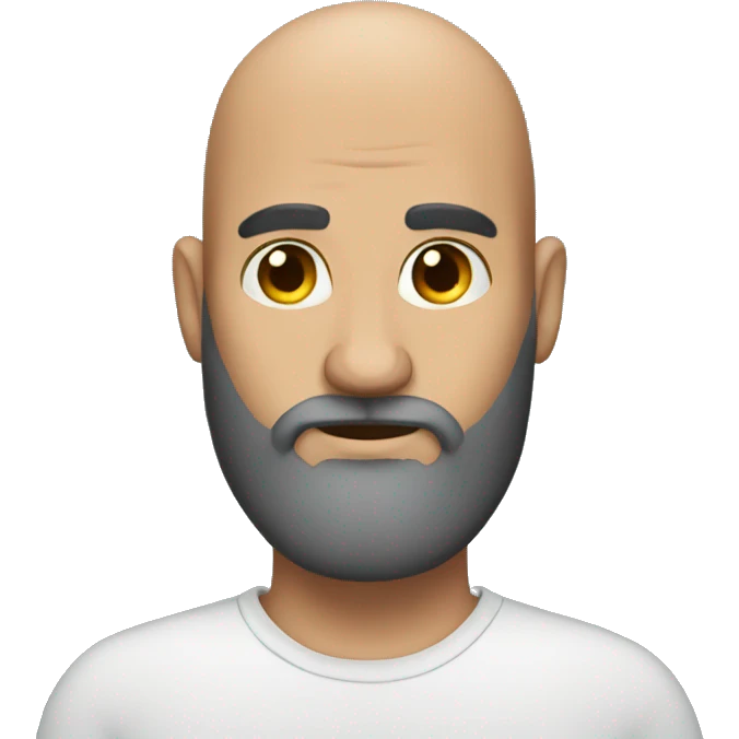 Bald guy long beard emoji