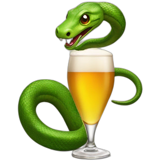 Serpent bière emoji