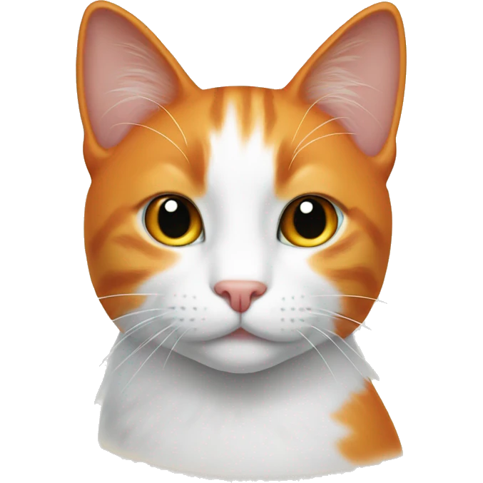 Orange and white cat  emoji