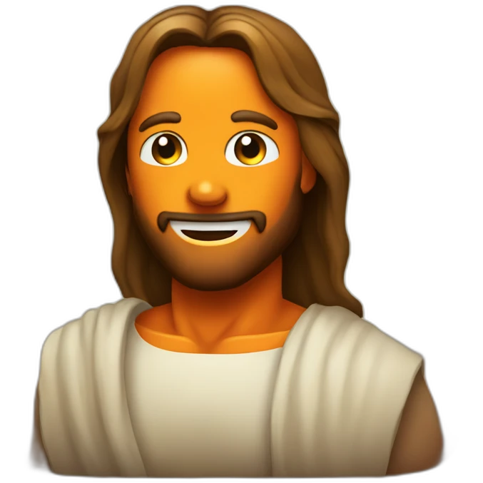 Jesus Christ as Jack o lantern emoji
