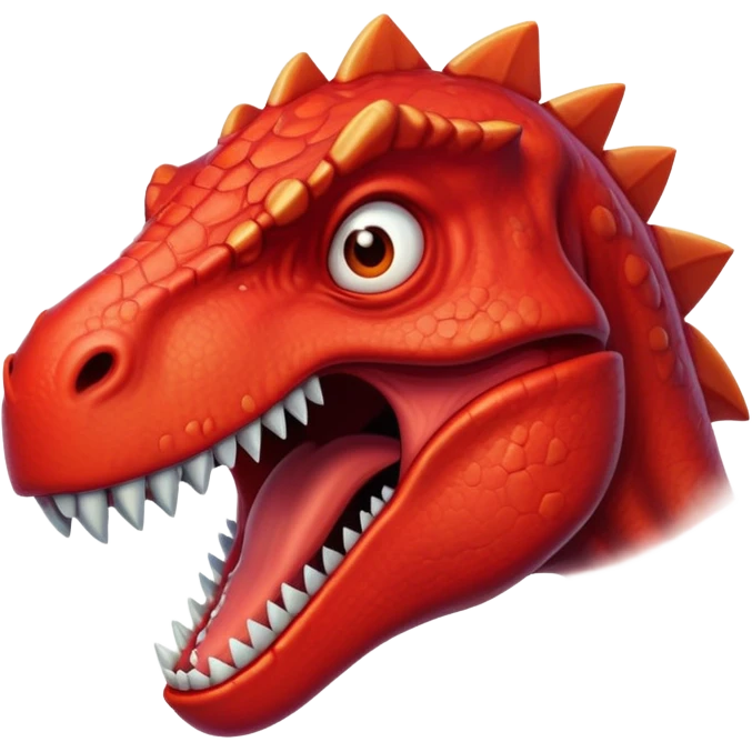 Angry red dinosaur emoji