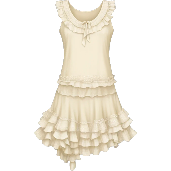 1920s frilly drop waist dress  emoji