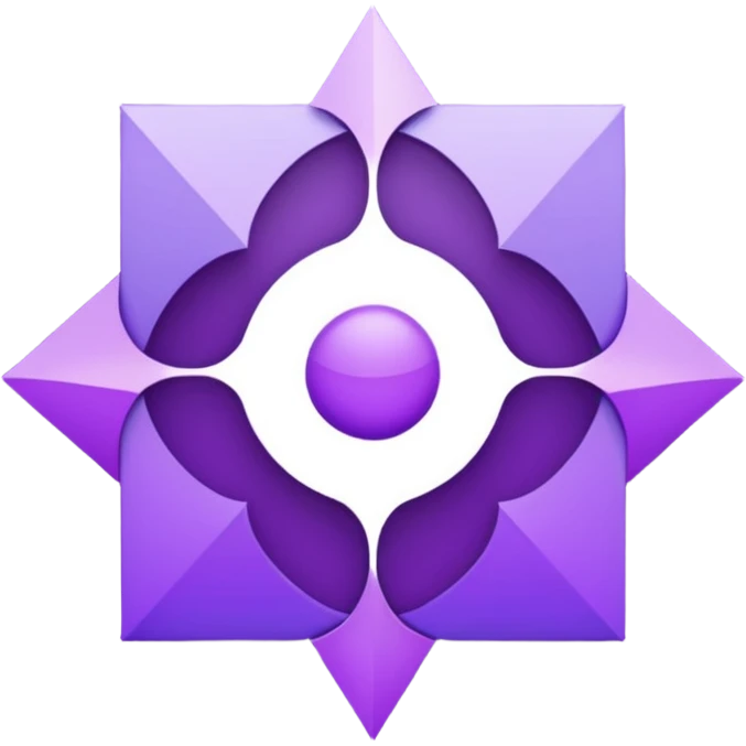 
purple and cian symbol correct emoji