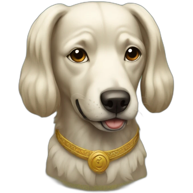 Dog with nigea god emoji