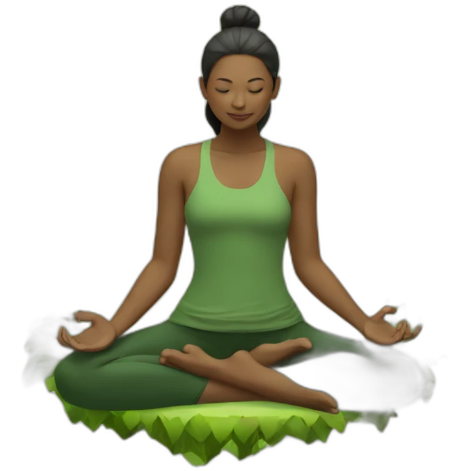 yoga forest emoji