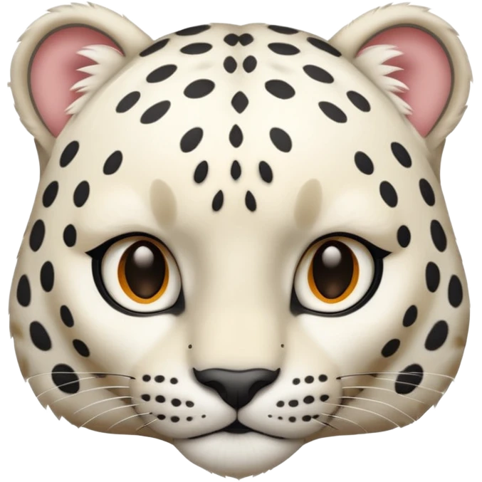 furry white leopard face emoji