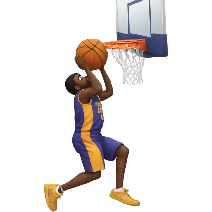 A guy dunking on another emoji