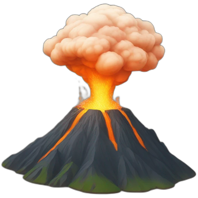 volcan explose  emoji
