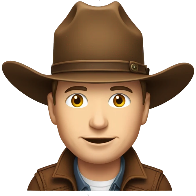 elon musk with a cowboy hat emoji