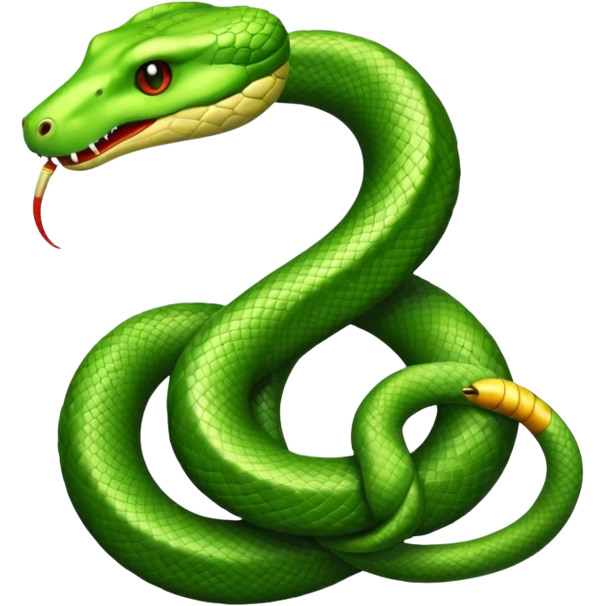 A letter E with a snake twisted around it emoji