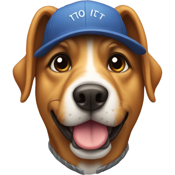 Dog with a cap emoji