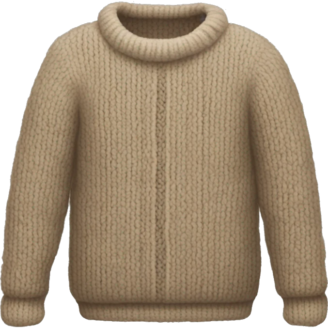 Neutral, knitted sweater emoji