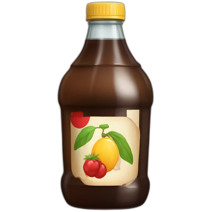botella de plástico cortada a la mitad usada como vaso con fernet con coca dentro emoji