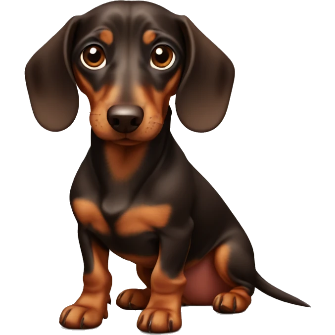 dachshund brown cute emoji