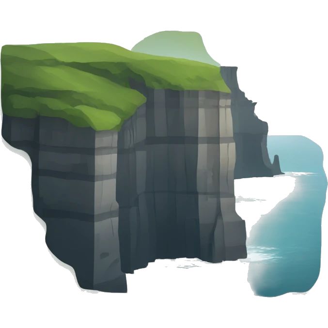 Cliffs of moher with water emoji