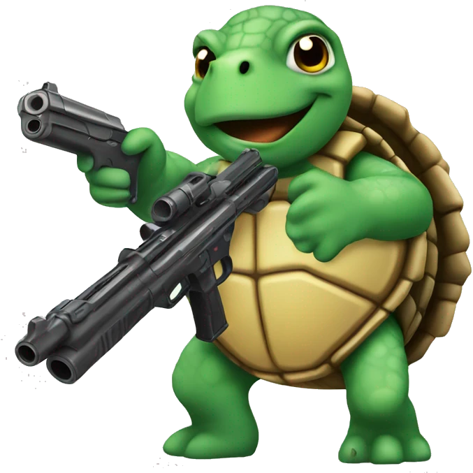 Turtle with gun emoji
