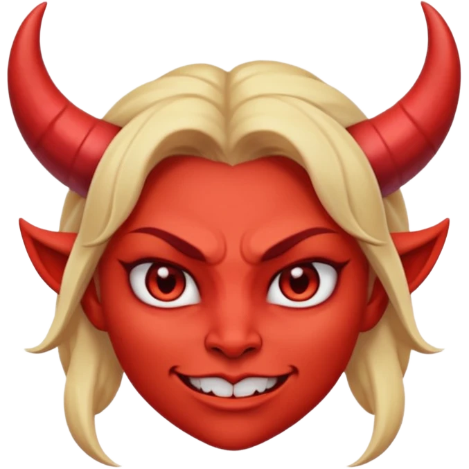 woman Demon cartoon emoji character, head and shoulders included (chest ...