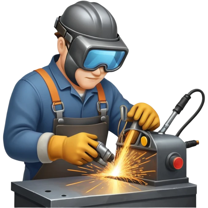man welding emoji