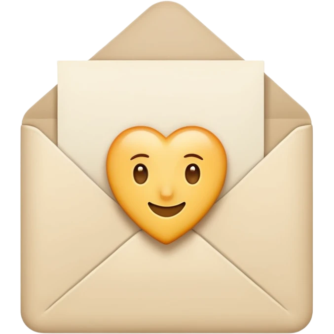 Letter color pale beige creamy emoji
