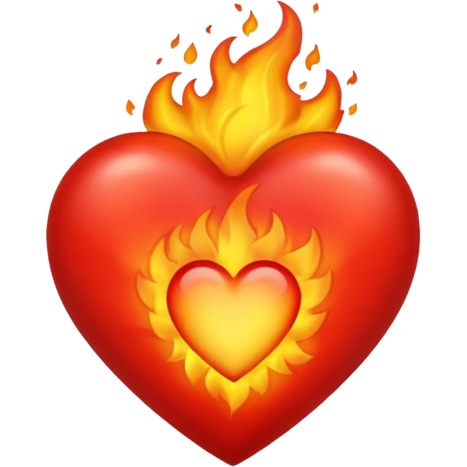red heart in fire emoji