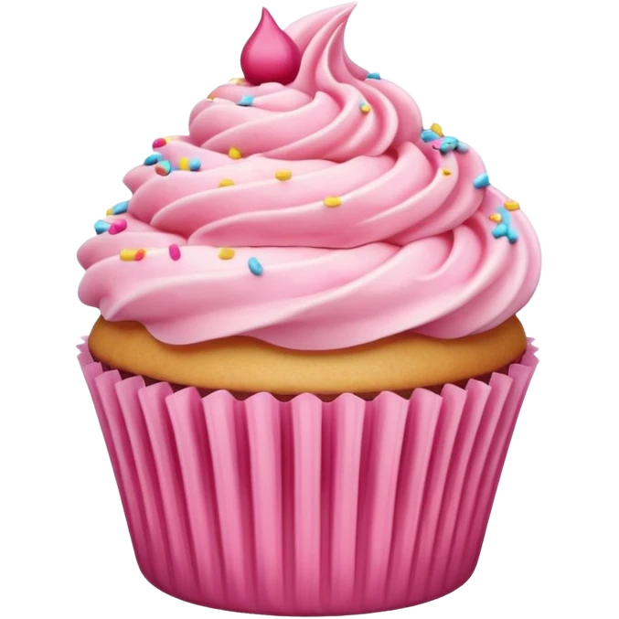 Cupcake with pink icing emoji