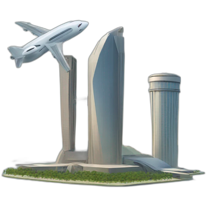 2 tower and plane emoji