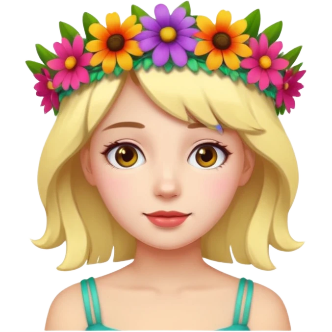 girl with flower crown emoji