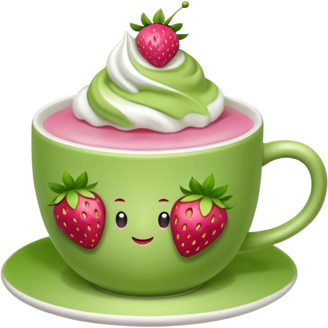 strawberry matcha  emoji