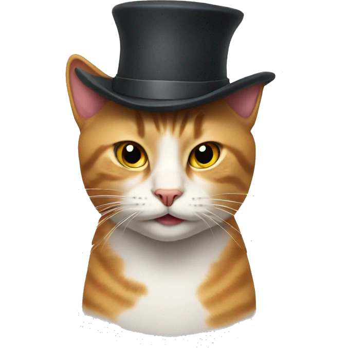 a cat with a hat emoji
