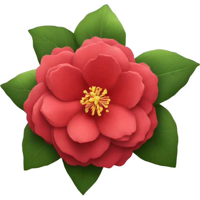 Red camellia emoji