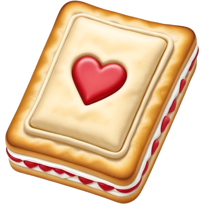Frosted Toaster strudel pastry with hearts emoji