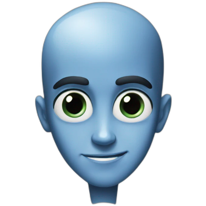 Megamind with big forehead  emoji