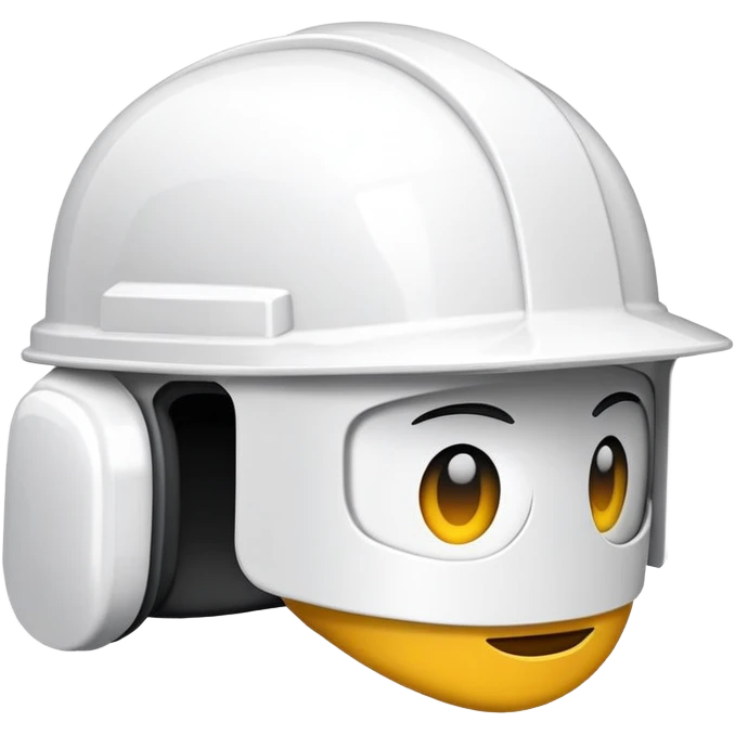 Casco blanco  emoji
