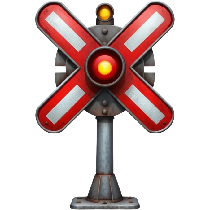 Railroad crossing light emoji