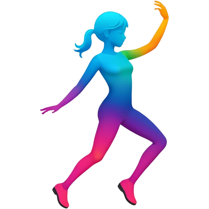 smartphone with a dancing silhouette inside emoji