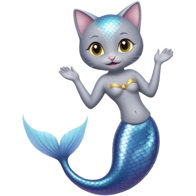 Mermaid cat emoji