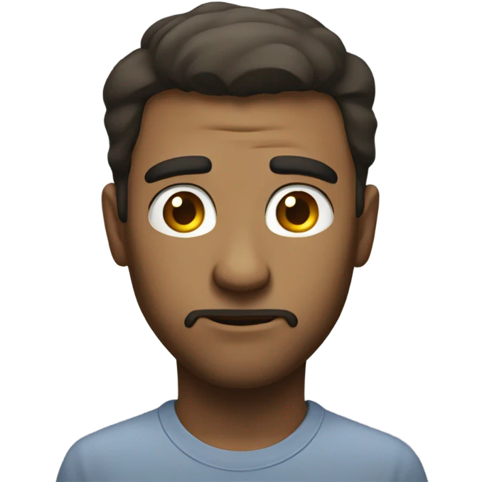 A man giving a side eye to the camera  emoji