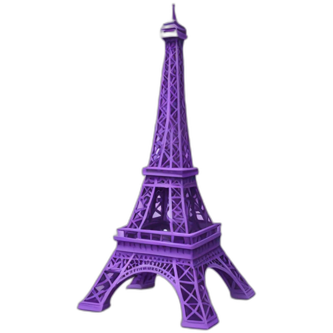 purple Eiffel tower emoji